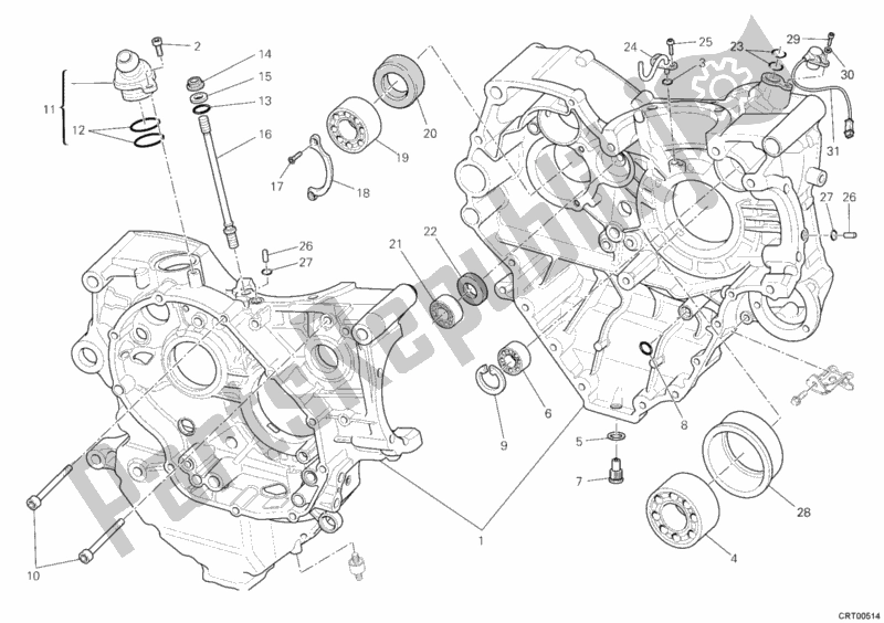 Todas las partes para Caja Del Cigüeñal de Ducati Multistrada 1200 S Touring 2012